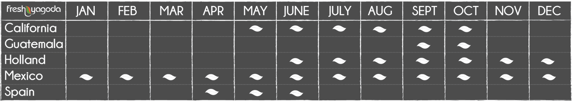 Blackberries availability calendar